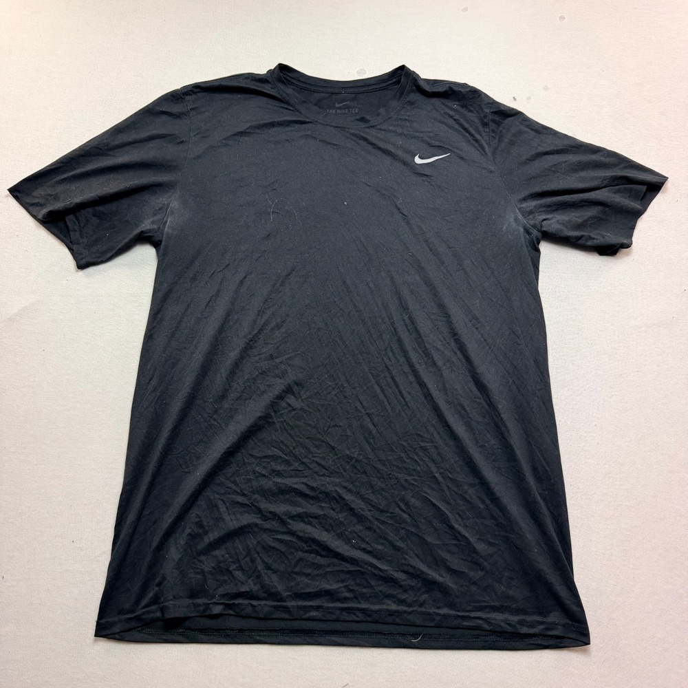 Nike Dri-FIT T-Shirt Mens Extra Large Black Excellent Short Sleeve Swoosh Logo